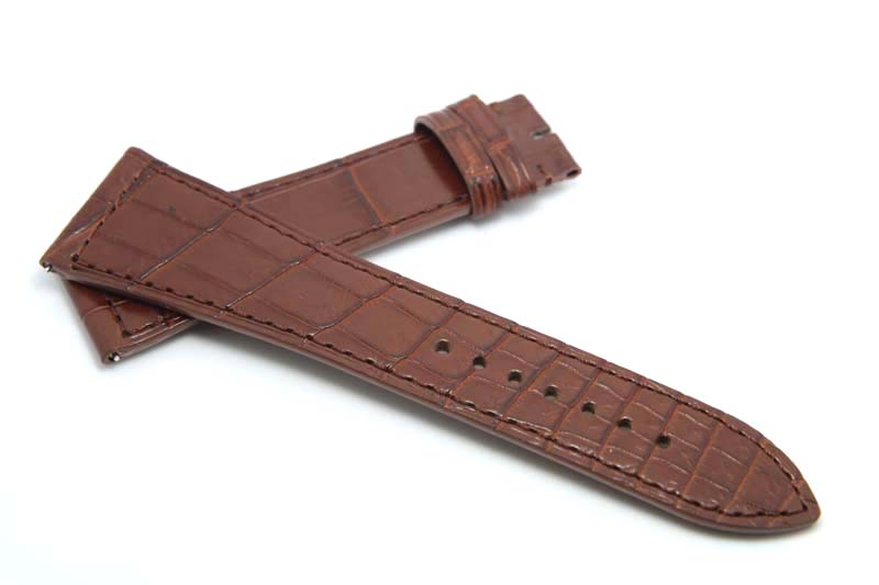 Brown Crocodile leather strap - custom made